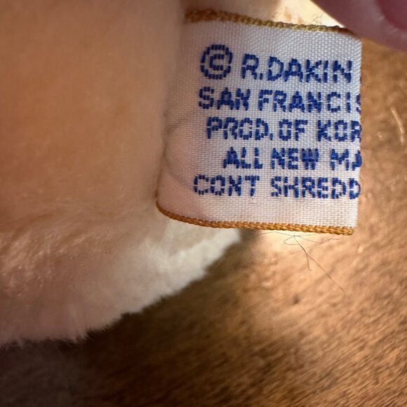 Dakin Wind Up Musical Bear Plush Vintage 1977 Teddy Cream Beige Lullaby 8" - Picture 4 of 8